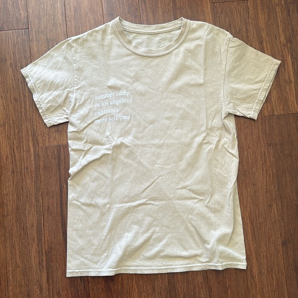 Summer fridays self care t shirt in tan - Picture 1 of 4